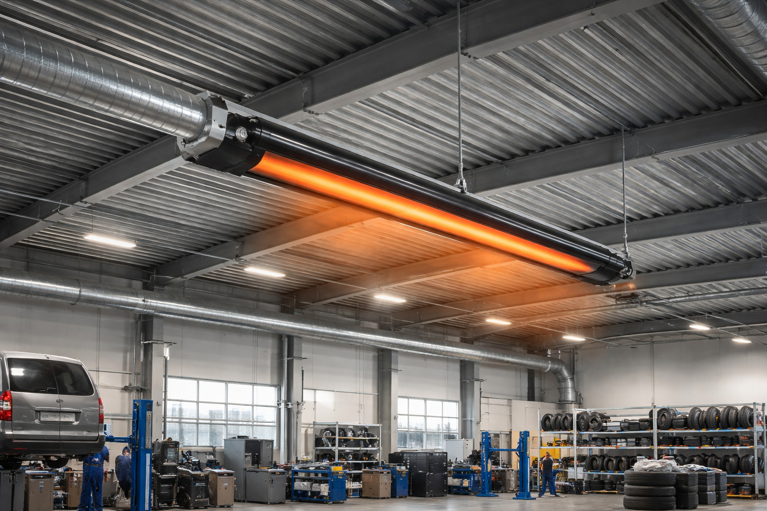 TERMSTAR 1000 Economy – tmavý plynový infražiarič pre úsporné vykurovanie nebytových priestorov