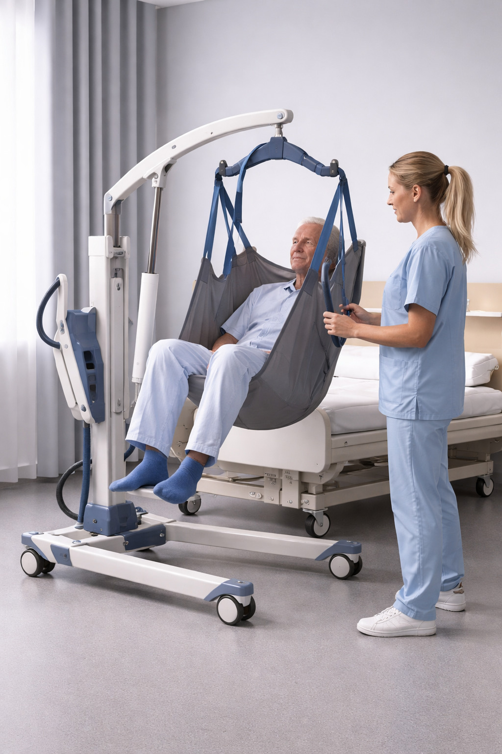 Zdvíhacie zariadenia pre imobilných – pojazdný hydraulický zdvihák Gemini N705 / 200