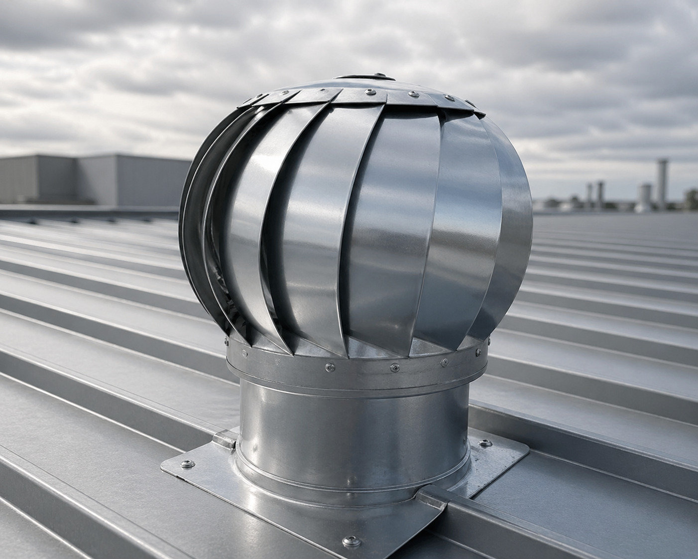 Komponenty VZT – samoťahová ventilačná hlavica DORN 125 ZN – rotačná komínová hlavica z pozinkovaného plechu