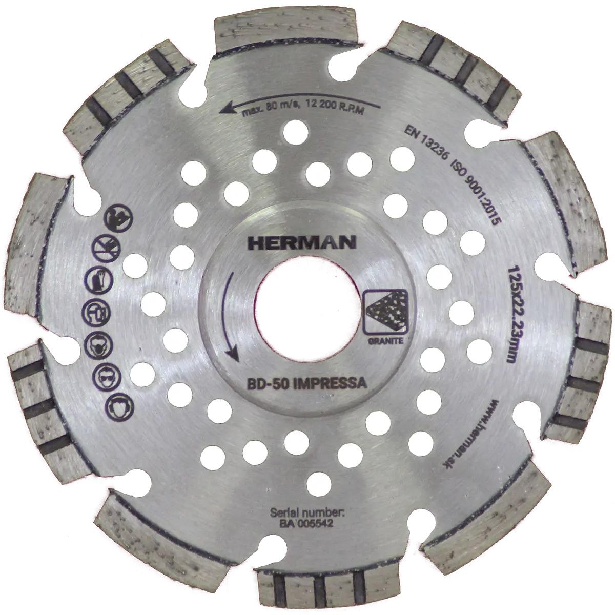 Diamantový rezný kotúč HERMAN BD-50 Impressa