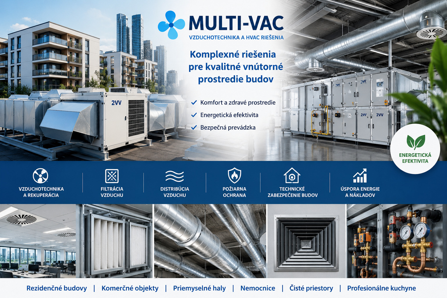 Multi-VAC – komplexné riešenia pre vzduchotechniku, rekuperáciu a kvalitu vnútorného prostredia