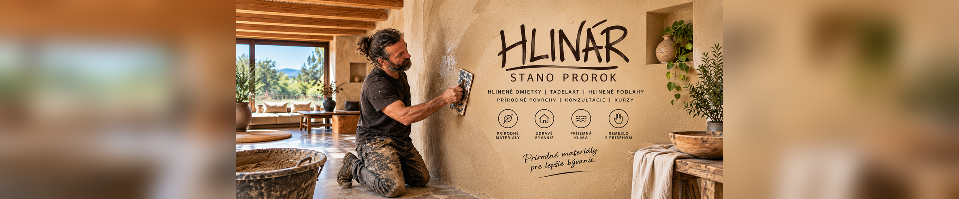 HLINÁR Stano Prorok – hlinené omietky, tadelakt a prírodné povrchy